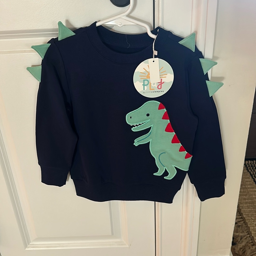 Prehistoric pals blue crew neck sweatshirt